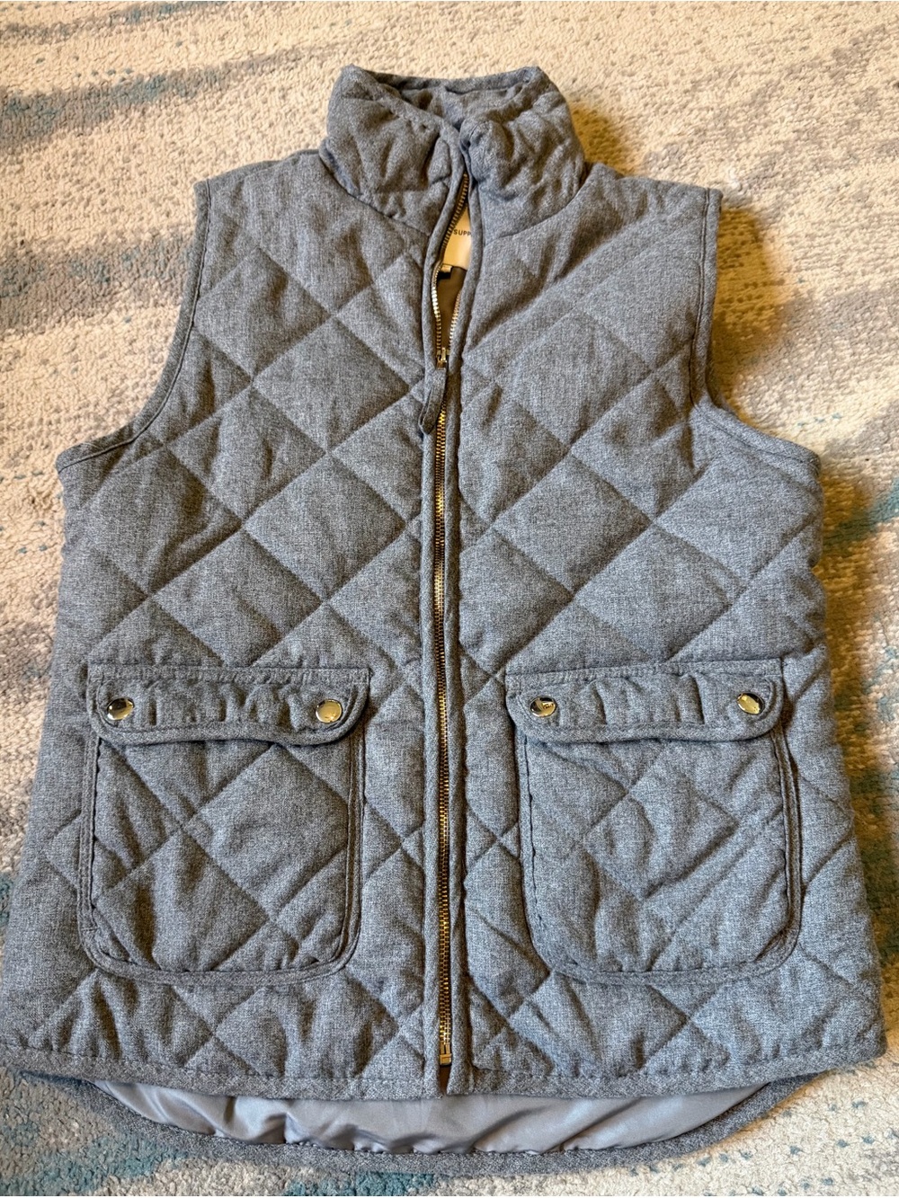 Thread & Supply Gray Quilted Women's Size S Vest